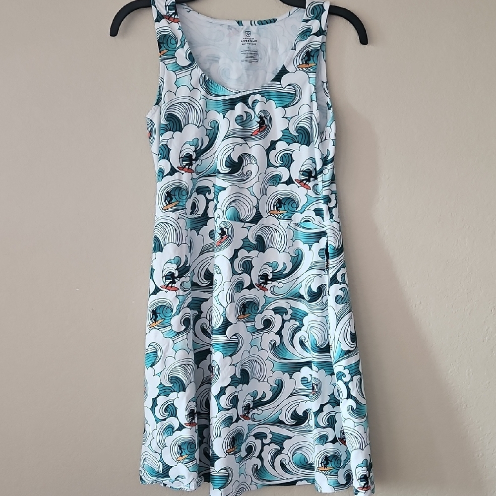 Princess Awesome Sleeveless Surfer-Print Mini Dress Women’s Size 4-6